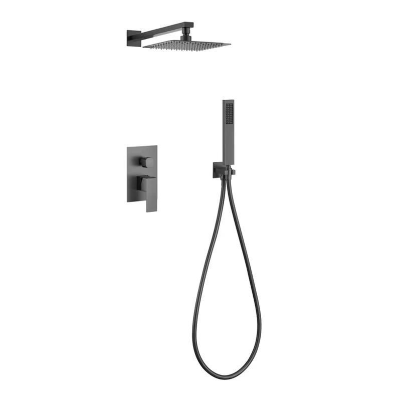 T-Flow - Unterputz Edelstahl Duschset in Gun Grey